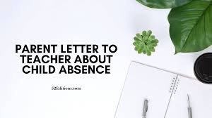 Warning letter to teacher from principal for poor professional performance. Parent Letter To Teacher About Child Absence Free Letter Templates