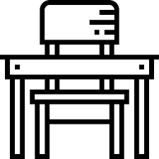 Carteira escolar - ícones de educação grátis