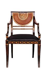 Pair Of Regency Style Japanned Armachairs By Pierre Lotier 1stdibs Com Unique Furniture Pieces Neoclassical Furniture Interior Design History