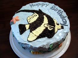 Best fish birthday cake from cake with fish cakecentral. Birthday Cake For A Fish Lover Cakecentral Com