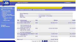 Cek Mutasi Rekening Bank Bca Via Internet Banking Moota Co