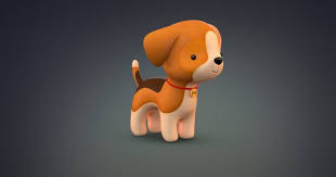 Cute Cartoon Dog 2 3d Model Cartoon Dog Dog Animation My Pet Dog