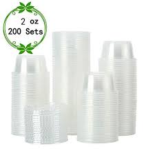 We may earn commission from links on this page, but we only recommend products we back. Eupako 4 Oz Plastic Disposable Cups With Lids 200 Pack Clear Plastic Cups With Lids Portion Cups Jello Shot Cups Souffle Cups Sample Cups Souffle Shot Cups Disposable Drinkware Ekoios Vn