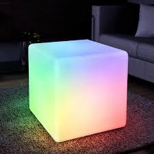 Up to 70 x 140cm. Amazon Com Remote Controlled Light Up 16 Cube Stool Table With Rechargable Color Changing Led Lights Kitchen Dining