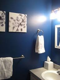A Bunch Of Beautiful Blue Bathrooms Blue Bathroom Decor Dark Blue Bathrooms Blue Bathroom Walls