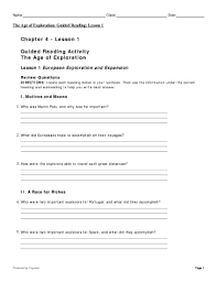 Adding fractions with like denominators worksheets 3rd grade. Guided Reading Activity The Age Of Exploration Lesson 1 Answer Key Fill Online Printable Fillable Blank Pdffiller