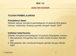 We did not find results for: Ppt 3 2 Analysis Gender Setelah Mengikuti Pembelajaran Ini Peserta Mampu Menjelaskan Pengertian Dan Model Model Analisis Gender Dan Menjelaskan Model Ppt Download