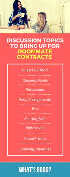 What S Good Look Good Eat Good Feel Good Roommate Roommate Contract Freshman College