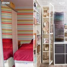 I am trying to complete an office & craft room makeover in 1 month for only $100! Craft Room Makeover With Pink Walls And Brick Wallpaper