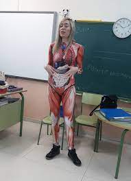 Human female kidney anatomy highlighted red. Teacher Gives Anatomy Lesson In A Full Body Suit That Maps Out The Human Body In Sharp Detail Bored Panda