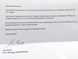 Maybe you would like to learn more about one of these? Micky Welch On Twitter I Love Nufc I Invited Rafa And The Lads To My Wedding Sadly They Can T Come But What A Lush Letter Thanks Nufc Rafabenitezweb Https T Co 1ruyvsnuvr
