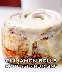 Easy No Yeast Cinnamon Rolls Recipe Cinnamon Roll Desserts Cinnamon Rolls Homemade Cinnamon Rolls Easy