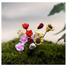 Invite the fairies into your life by creating your own beautiful fairy garden. Yedream Miniature Fairy Garden Artificial Flowers Mini Plastic Fake Rose Tulips Sunflower Small Daisy Calla Lily Micro Landscape Home Garden Decoration Plant Pots Bonsai Craft Decor 14pcs Buy Online In Burkina Faso