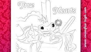 Put this dog in front of your very own eyes, just click print. True Hearts Day Coloring Page Ever After High