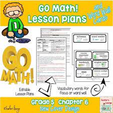 We can find the area of a plane figure by estimating how many. Go Math Lesson Plans Unit 6 Word Wall Cards Editable Grade 5