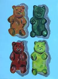 Gummy Bears Painting By Brigitte Lira Saatchi Art The most common pencil bear drawing material is plastic. gummy bears painting