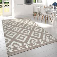 Skandi Teppich Wohnzimmer Rauten Design Weisser Teppich Teppich Wohnzimmer Teppich