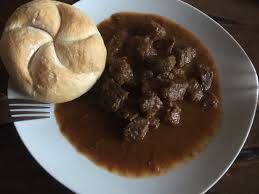 Rindsgulasch Waskochen Deftiges Rindsgulasch Gulasch Lebensmittel Essen