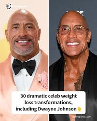 30 dramatic celeb weight loss transformations, including Dwayne Johnson  (link in the comments)