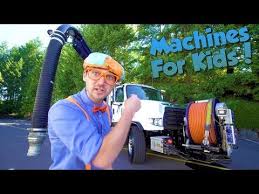 Machines For Kids With Blippi Learn About Vacuum Trucks Youtube Tractors For Kids Trucks Kids