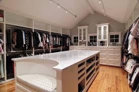 These 10 really made us drool. White Island Built In Closet Bench Open Shelves Marble Countertop Wooden Floor His And Closet Bedroom Master Bedroom Closet Design Ideas Bedroom Closet Design