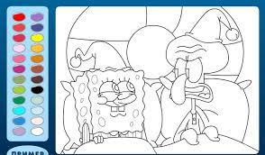 To print the coloring page: Spongebob Coloring Pages Online Games Through The Thousand Images On Line In Relation To Spongebob Coloring Pages For Kids Spongebob Coloring Coloring Pages