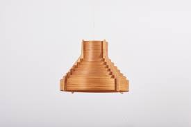 Huge Wooden Pendant Lamp By Hans Agne Jakobsson For Ab Ellysett Markaryd