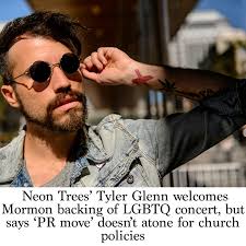 Neon Trees' Tyler Glenn welcomes Mormon backing of LGBTQ concert, but says  'PR move' doesn't atone for church policies