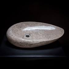 teardrop stone vessel sink, marble
