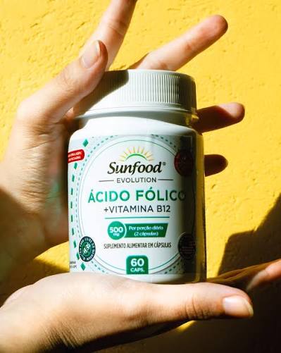 ÁCIDO FÓLICO + VITAMINA B12 SUNFOOD – 60 CÁPSULAS