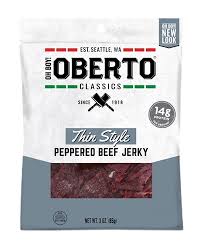 The first three oberto trail mix flavors are original beef, spicy sweet beef, and teriyaki chicken. Oberto Peppered Thin Style Beef Jerky 2 7 Oz
