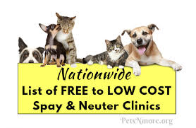 Plus you'll be helping to tackle the growing crisis of pets being abandoned, dumped and given away because there aren't. Pets N More List Of Free To Low Cost Spay And Neuter Clinics