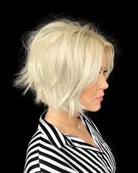 Short hairstyle with bangs for thick bob hair. 25 Of The Lovliest Short Wavy Hairstyles Trending Right Now