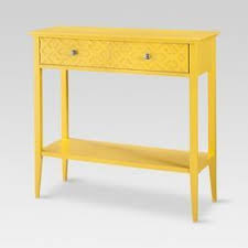 Owings Console Table With 2 Shelf And Drawers Threshold In 2020 Console Table Furniture Yellow Furniture
