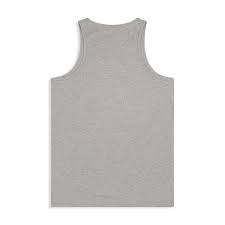 Silverstick Mens Organic Cotton Vest Top Ray Ash Marl