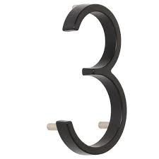 Everbilt 5 In Elevated Black Number 3 30736 The Home Depot Metal Construction The Home Depot Elevation