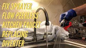 This is a compact ergonomic faucet which boasts high functionality. How To Fix Peerless Bad Sprayer Flow Two Handle Kitchen Faucet Repair Diverter Replacement Youtube