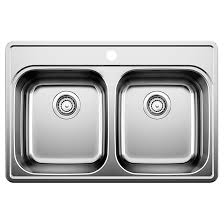 Like any kitchen appliance, the constant exposure to dishes. Blanco Essentials 2 Double Sink Stainless Steel 31 5 In X 20 7 In X 8 In 400001 Rona
