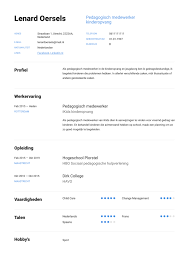 Cv Voorbeeld Pedagogisch Medewerker Kinderopvang Perfect Cv