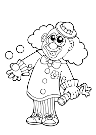 Clown Ausmalbild Kostelnos Ausdrucken Children Print Carnival Christmas Crafts Art Clown
