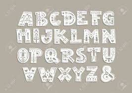 A selection of free alphabet stencils for walls and signs to print and cut out. Vector Capital Alphabet Cut Out Letters With Scandinavian Patterns For A Laser Cutting Template Of Paper And Vinyl For Monograms Initials Royalty Free Cliparts Vectors And Stock Illustration Image 110856829