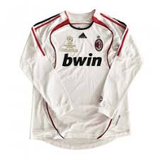 06 07 Ac Milan Away White Long Sleeve Retro Jerseys Shirt Ac Milan Camisa E Camiseta Camisas De Futebol Moda Esportiva
