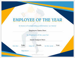 Award your employee of the year: Employee Of The Month Year Certificate Templates Professional Certificate Templates