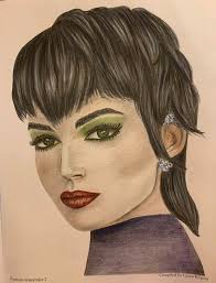 Edit- I've added pic of my paint swatches where I wrote how I mixed them  and numbered the ones I decided were best matches. My latest painting of my  Dad that I