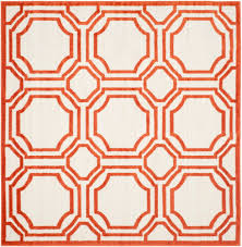 Amherst Roscoe Ivory Orange 5 Ft X 5 Ft Square Indoor Area Rug Area Rugs Indoor Outdoor Rugs Outdoor Rugs