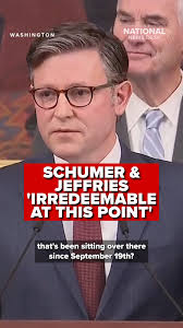 House Speaker Mike Johnson said that Senate Minority Leader Chuck Schumer  and House Minority Leader Hakeem Jeffries are bowing to the will of New  York Mayoral Candidate Zohran Mamdani as the government