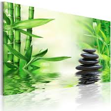 Tableau Sur Toile Zen Bambous Et Galets Decoration Zen Par Excellence Pour Relooker Votre Salon Ou Chambre De Facon Epuree Et Rel Tableau Zen Peinture Bambou