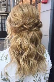 Bridal Hair For Medium Length Hair Half Up Curls Bridal Hair Half Up Half Down Medium Hair Styles
