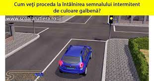 La semafoarele astea noi, galbenul apare impreuna cu culoarea care se termina (daca nu e afisat si timpul ramas). Chestionare Drpciv Cum VeÅ£i Proceda La Intalnirea Semnalului Intermitent De Culoare GalbenÄ