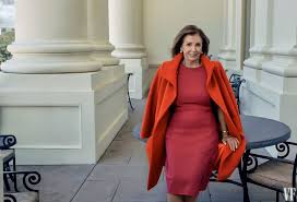 Nancy Pelosi Poses On The Balcony Off The Speaker S Chamber In The Red Max Mara Jacket She Famously Wore After Her Triu Fashion Annie Leibovitz Max Mara Jacket